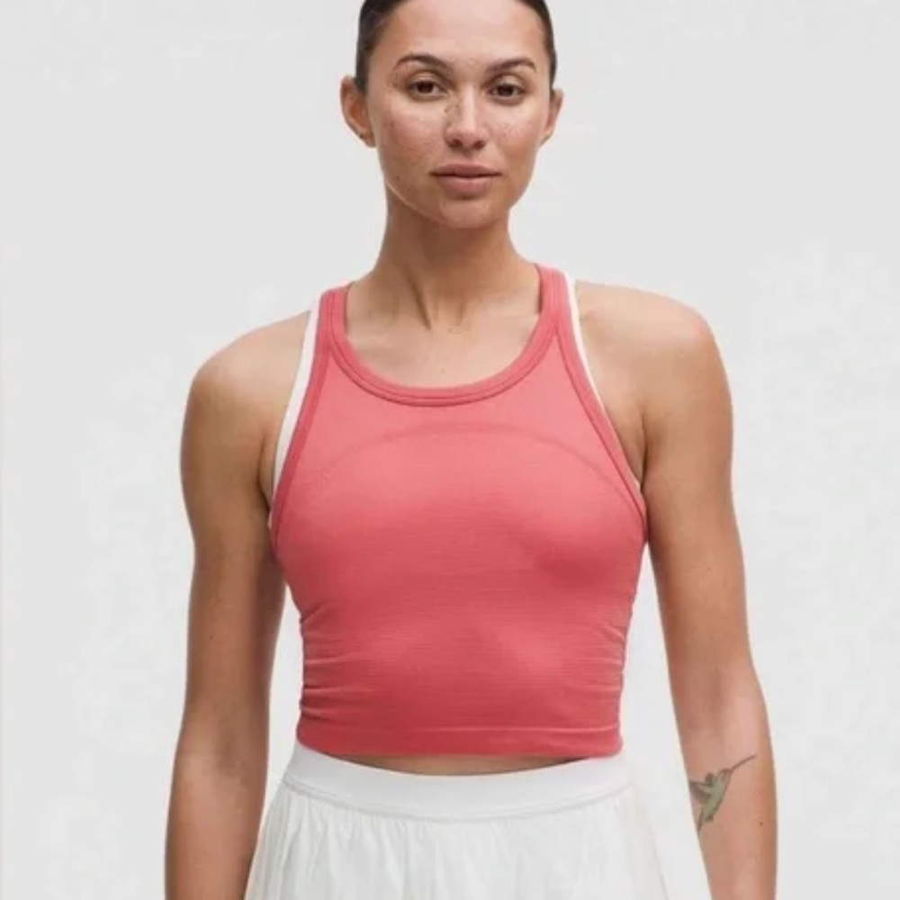 🔥 Lululemon Swiftly Tech Cropped Tank 2.0 NWT Size 14 Desert Red
